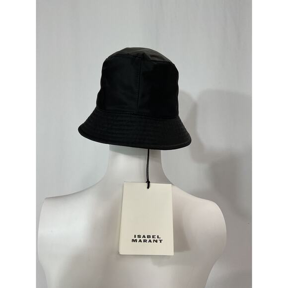 Isabel Marant Black Nylon 'Haley' Logo Hat Size 57 - NWT - Picture 3 of 5